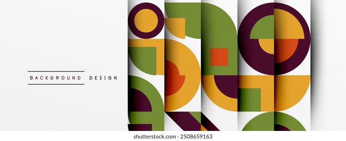 Modern geometrical abstract background - circles. Business or technology presentation design