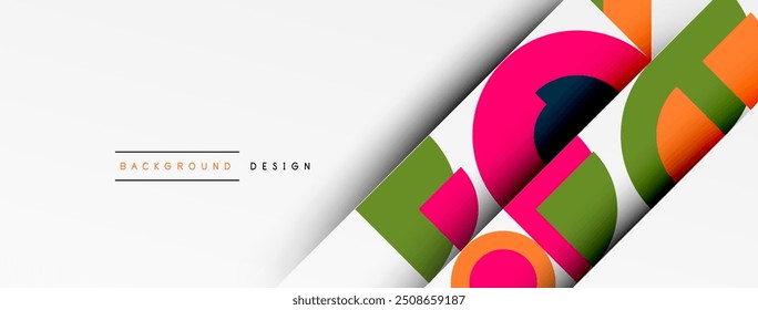 Moderner geometrischer abstrakter Hintergrund - Kreise. Präsentationsdesign für Unternehmen oder Technologie