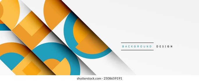 Moderner geometrischer abstrakter Hintergrund - Kreise. Präsentationsdesign für Unternehmen oder Technologie