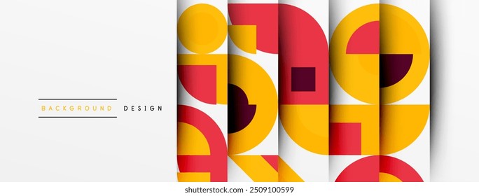 Modern geometrical abstract background - circles. Business or technology presentation design
