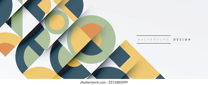 Modern geometrical abstract background - circles. Business or technology presentation design