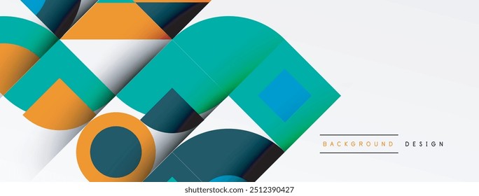 Fondo abstracto geométrico moderno - círculos. Diseño de presentación de negocios o tecnología