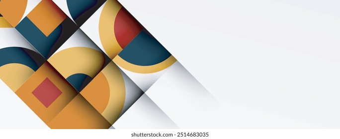 Modern geometrical abstract background - circles. Business or technology presentation design