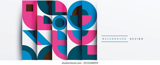 Modern geometrical abstract background - circles. Business or technology presentation design