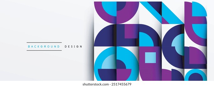 Fondo abstracto geométrico moderno - círculos. Diseño de presentación de negocios o tecnología