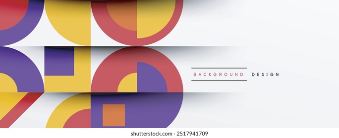 Modern geometrical abstract background - circles. Business or technology presentation design