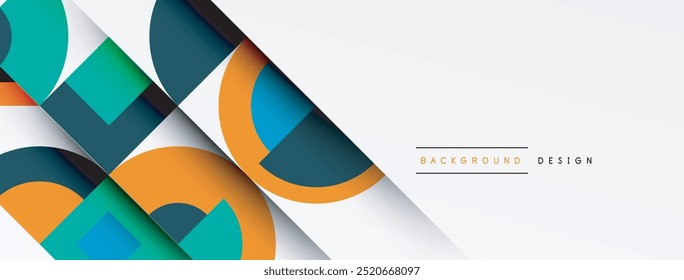 Modern geometrical abstract background - circles. Business or technology presentation design