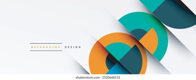 Modern geometrical abstract background - circles. Business or technology presentation design