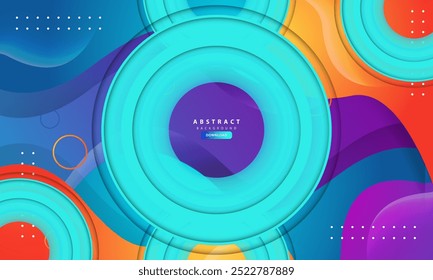 Modern geometrical abstract background - circles. Business or technology presentation design