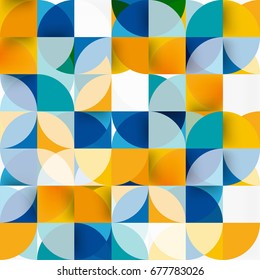 Modern geometrical abstract background - circles. Business or technology presentation design template, brochure or flyer pattern, or geometric web banner