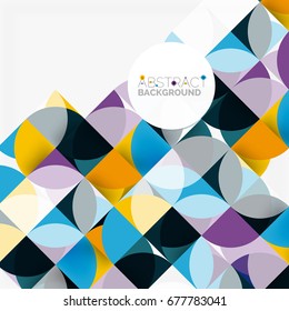 Modern geometrical abstract background - circles. Business or technology presentation design template, brochure or flyer pattern, or geometric web banner