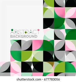Modern geometrical abstract background - circles. Business or technology presentation design template, brochure or flyer pattern, or geometric web banner