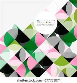 Modern geometrical abstract background - circles. Business or technology presentation design template, brochure or flyer pattern, or geometric web banner