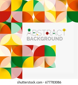 Modern geometrical abstract background - circles. Business or technology presentation design template, brochure or flyer pattern, or geometric web banner