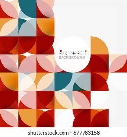 Modern geometrical abstract background - circles. Business or technology presentation design template, brochure or flyer pattern, or geometric web banner