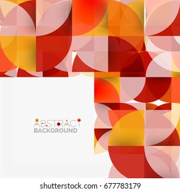 Modern geometrical abstract background - circles. Business or technology presentation design template, brochure or flyer pattern, or geometric web banner