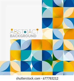 Modern geometrical abstract background - circles. Business or technology presentation design template, brochure or flyer pattern, or geometric web banner