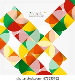Fondo abstracto geométrico moderno - círculos. Plantilla de diseño de presentación comercial o tecnológica, patrón de folleto o folleto, o banner web geométrico