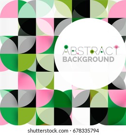 Fondo abstracto geométrico moderno - círculos. Plantilla de diseño de presentación comercial o tecnológica, patrón de folleto o folleto, o banner web geométrico