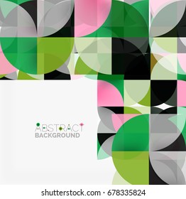 Moderner, geometrischer abstrakter Hintergrund - Kreise. Design-Vorlage für Geschäfts- oder Technologiepräsentationen, Broschüren oder Flyer-Muster oder geometrischer Webbanner