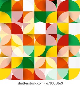 Fondo abstracto geométrico moderno - círculos. Plantilla de diseño de presentación comercial o tecnológica, patrón de folleto o folleto, o banner web geométrico
