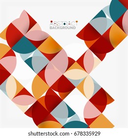 Modern geometrical abstract background - circles. Business or technology presentation design template, brochure or flyer pattern, or geometric web banner