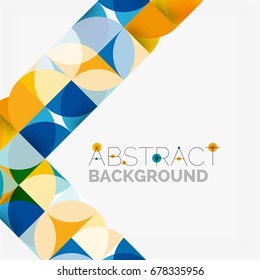 Modern geometrical abstract background - circles. Business or technology presentation design template, brochure or flyer pattern, or geometric web banner