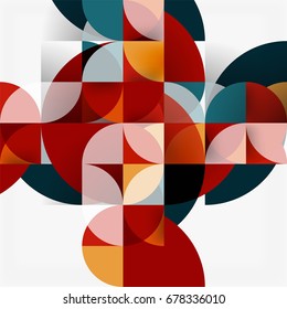 Modern geometrical abstract background - circles. Business or technology presentation design template, brochure or flyer pattern, or geometric web banner