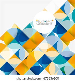 Modern geometrical abstract background - circles. Business or technology presentation design template, brochure or flyer pattern, or geometric web banner