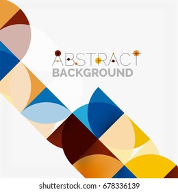 Modern geometrical abstract background - circles. Business or technology presentation design template, brochure or flyer pattern, or geometric web banner