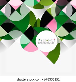 Modern geometrical abstract background - circles. Business or technology presentation design template, brochure or flyer pattern, or geometric web banner