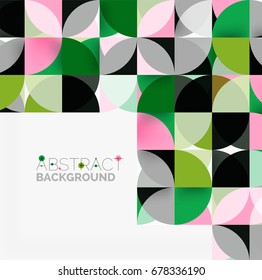 Moderner, geometrischer abstrakter Hintergrund - Kreise. Design-Vorlage für Geschäfts- oder Technologiepräsentationen, Broschüren oder Flyer-Muster oder geometrischer Webbanner