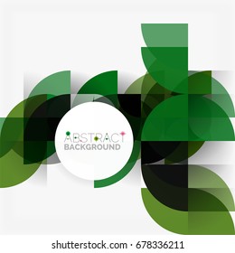 Modern geometrical abstract background - circles. Business or technology presentation design template, brochure or flyer pattern, or geometric web banner