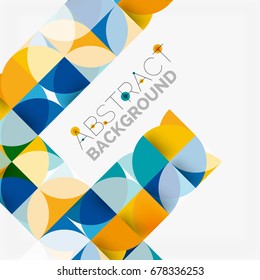 Modern geometrical abstract background - circles. Business or technology presentation design template, brochure or flyer pattern, or geometric web banner