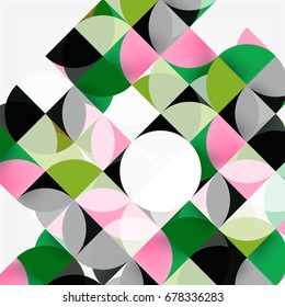 Modern geometrical abstract background - circles. Business or technology presentation design template, brochure or flyer pattern, or geometric web banner