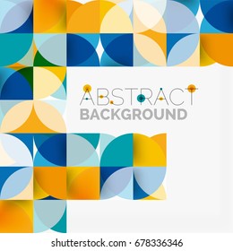 Modern geometrical abstract background - circles. Business or technology presentation design template, brochure or flyer pattern, or geometric web banner