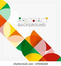 Modern geometrical abstract background - circles. Business or technology presentation design template, brochure or flyer pattern, or geometric web banner