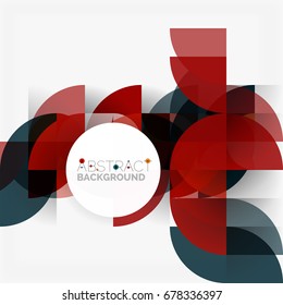 Modern geometrical abstract background - circles. Business or technology presentation design template, brochure or flyer pattern, or geometric web banner