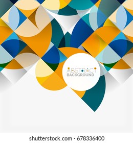 Modern geometrical abstract background - circles. Business or technology presentation design template, brochure or flyer pattern, or geometric web banner