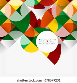 Fondo abstracto geométrico moderno - círculos. Plantilla de diseño de presentación comercial o tecnológica, patrón de folleto o folleto, o banner web geométrico
