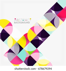Fondo abstracto geométrico moderno - círculos. Plantilla de diseño de presentación comercial o tecnológica, patrón de folleto o folleto, o banner web geométrico