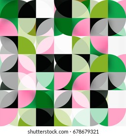 Fondo abstracto geométrico moderno - círculos. Plantilla de diseño de presentación comercial o tecnológica, patrón de folleto o folleto, o banner web geométrico