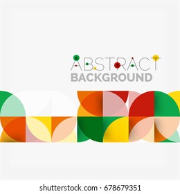 Fondo abstracto geométrico moderno - círculos. Plantilla de diseño de presentación comercial o tecnológica, patrón de folleto o folleto, o banner web geométrico
