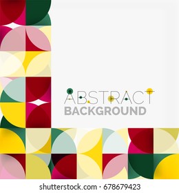 Modern geometrical abstract background - circles. Business or technology presentation design template, brochure or flyer pattern, or geometric web banner