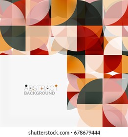 Modern geometrical abstract background - circles. Business or technology presentation design template, brochure or flyer pattern, or geometric web banner