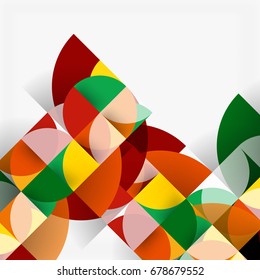 Modern geometrical abstract background - circles. Business or technology presentation design template, brochure or flyer pattern, or geometric web banner