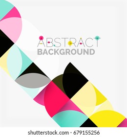 Modern geometrical abstract background - circles. Business or technology presentation design template, brochure or flyer pattern, or geometric web banner