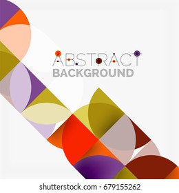 Modern geometrical abstract background - circles. Business or technology presentation design template, brochure or flyer pattern, or geometric web banner