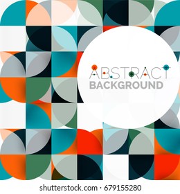 Modern geometrical abstract background - circles. Business or technology presentation design template, brochure or flyer pattern, or geometric web banner