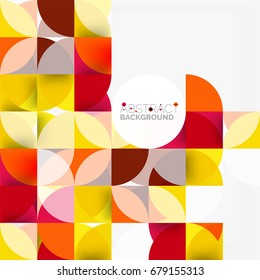 Modern geometrical abstract background - circles. Business or technology presentation design template, brochure or flyer pattern, or geometric web banner